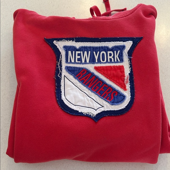 CCM Vintage Hockey Hoodie New York Rangers NHL Men’s Distressed Large - Picture 9 of 12